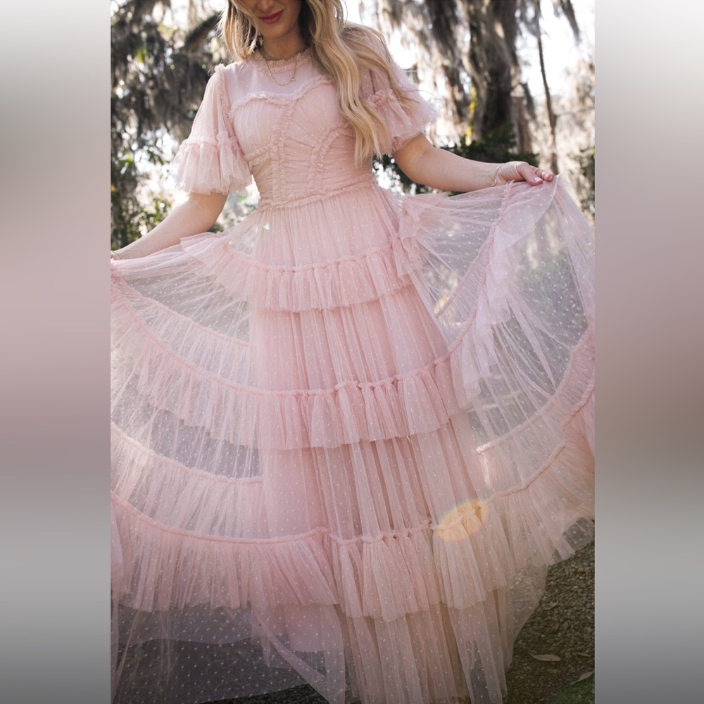 Ivy City Whimsical Dress In Blush in medium